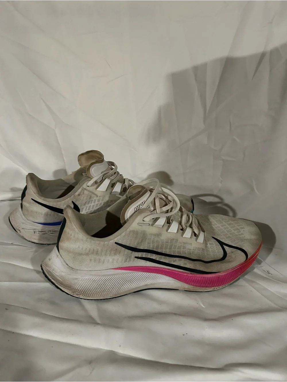 Nike Air Zoom Pegasus 37 White/Pink/Blue (Size 11.5)